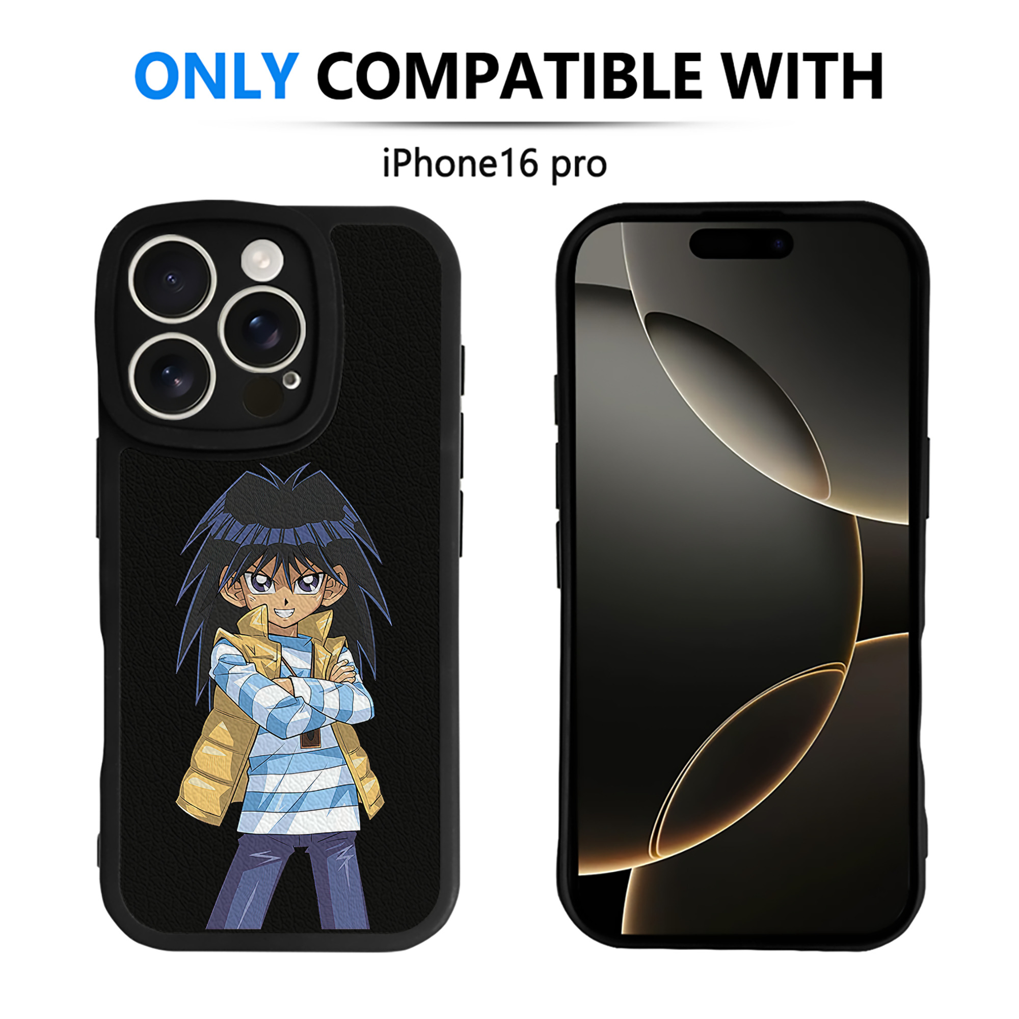 （画像用） 遊☆戯☆王 Yu-Gi-Oh! 【iPhone 16シリーズ対応】シリコンスマホケース（レザー調） 材質：シリコン